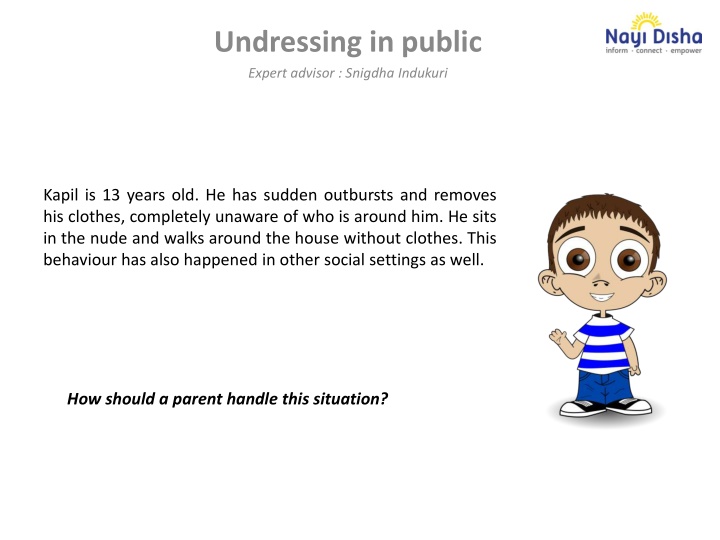 Addressing Child's Public Undressing Behavior