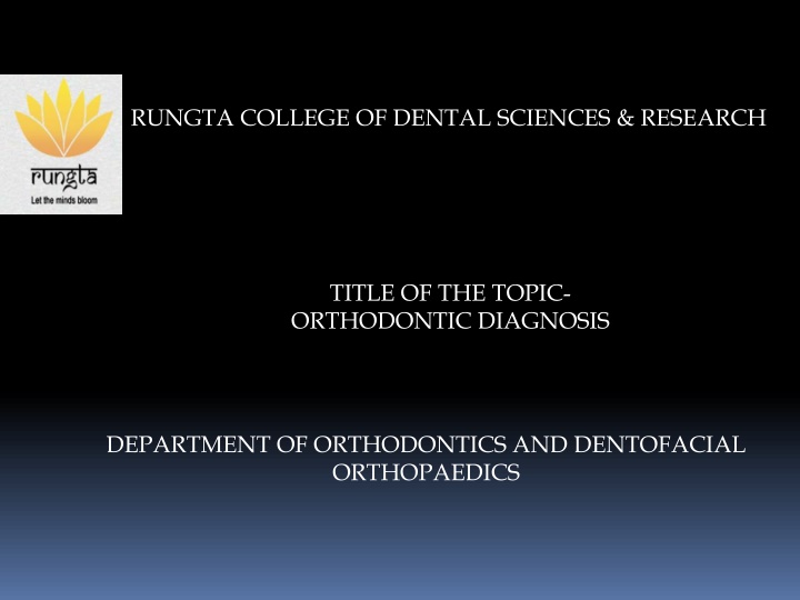 Orthodontic Diagnosis: Essential Tools and Techniques