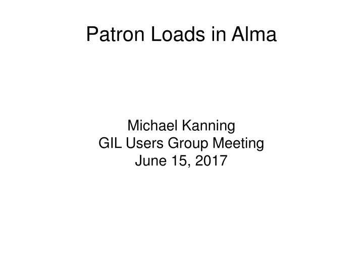 Streamlining Patron Data Integration in Alma