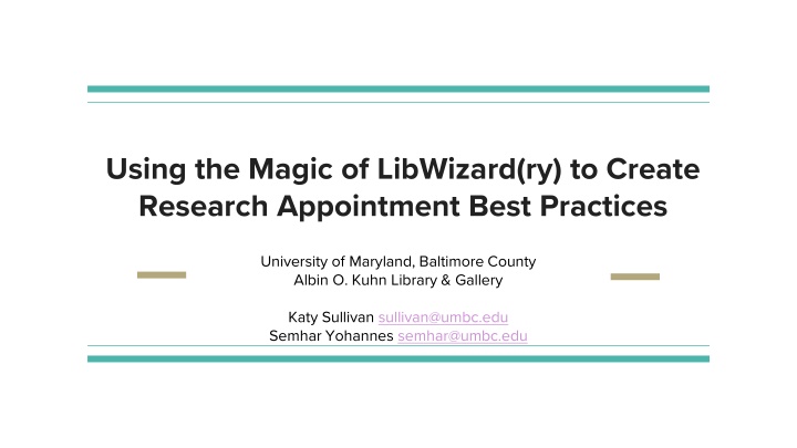 Enhancing Research Appointment Services at UMBC Library
