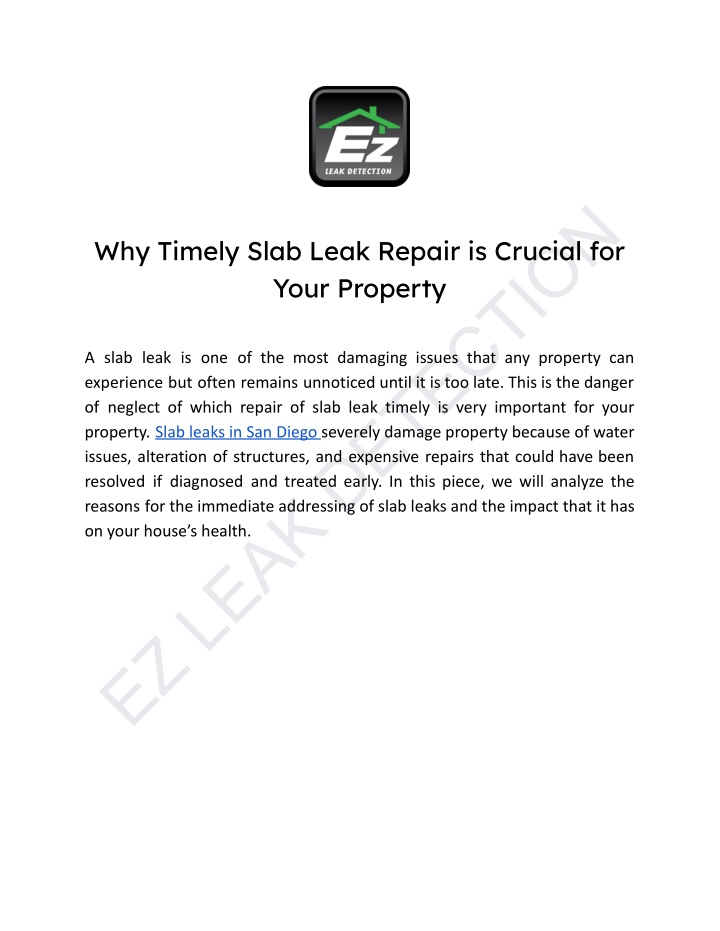 ez leak detection n.w
