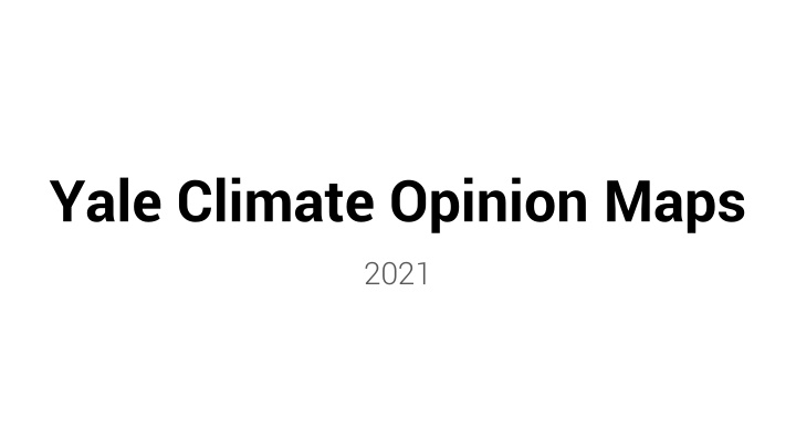 Insights from Yale Climate Opinion Maps 2021