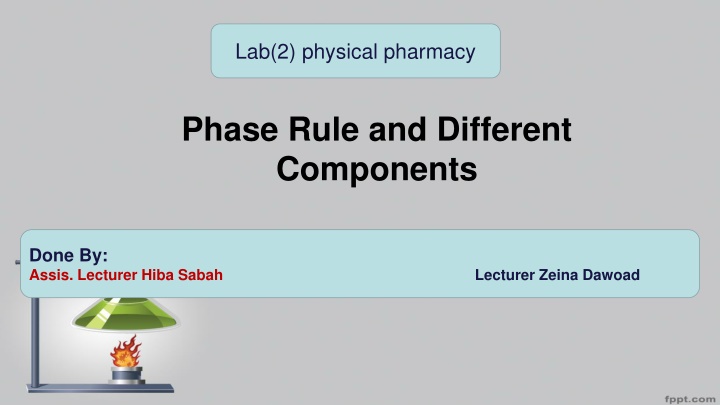 Phase Rule and Components in Physical Pharmacy