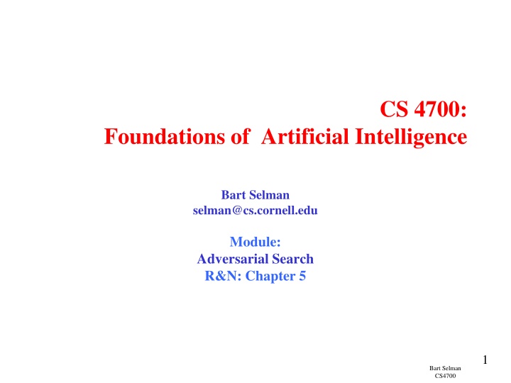 Adversarial Search in Artificial Intelligence