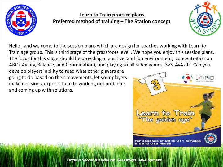 Learn to Train Practice Plans - Grassroots Development Sessions for Coaches