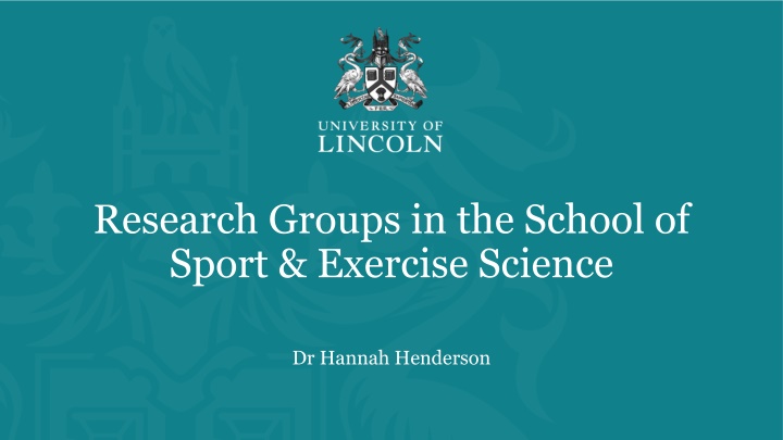 Research Groups and Directions in School of Sport & Exercise Science