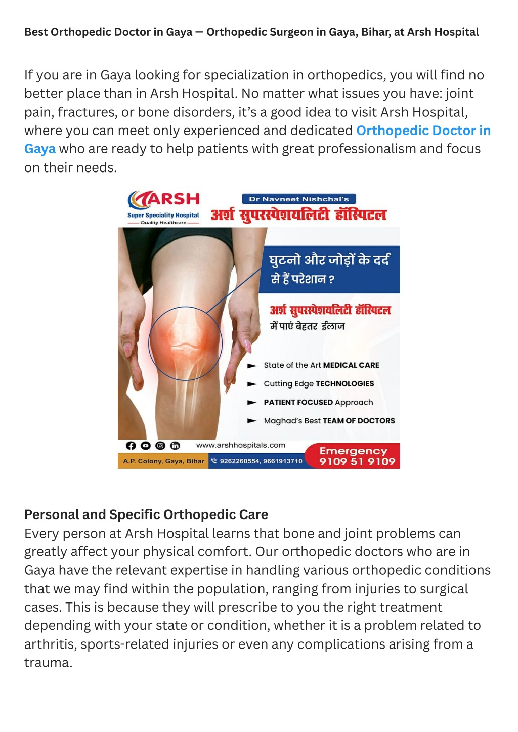 best orthopedic doctor in gaya orthopedic surgeon l.w