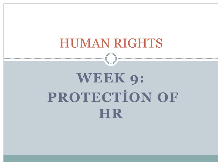 Overview of Human Rights Monitoring Mechanisms