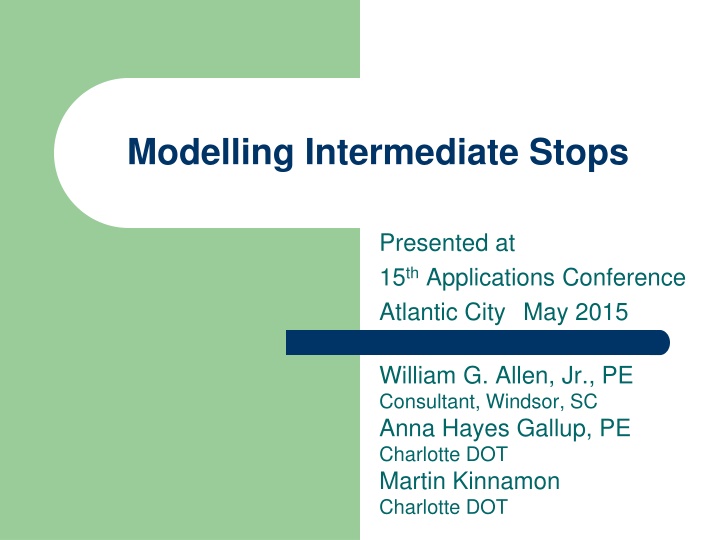 Insights into Modelling Intermediate Stops and Tour-Based Models in Transportation Planning