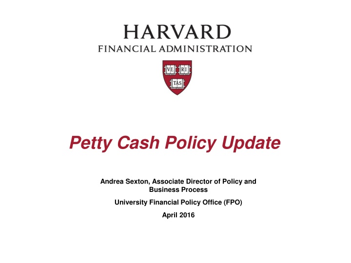 Updated Petty Cash Policy Guidelines