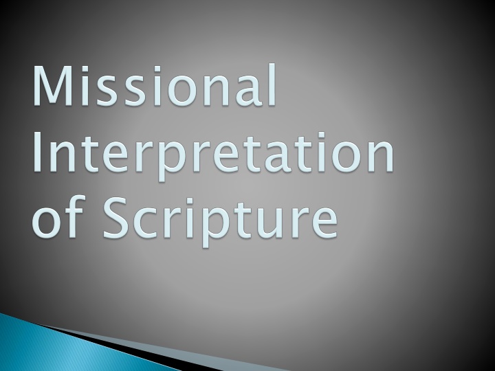 Foundations of Missional Theology