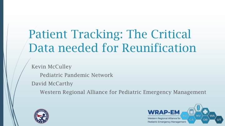 Utah's Search for Patient Tracking System in Healthcare Preparedness Programs