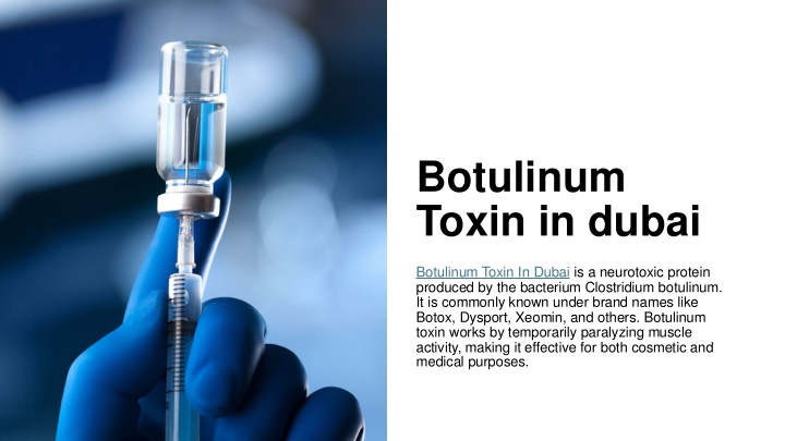 botulinum toxin in dubai n.w