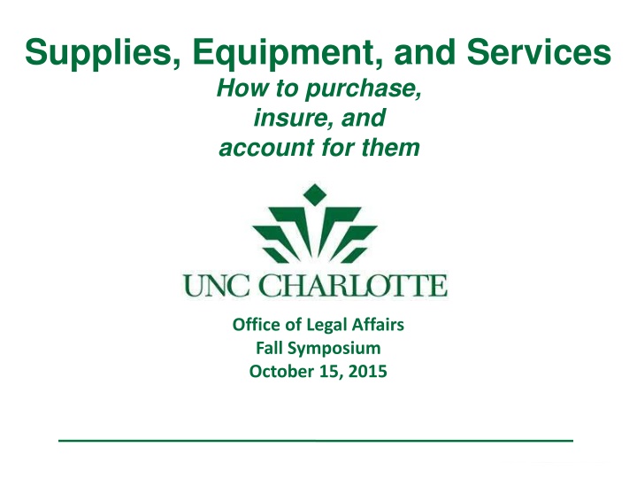 Purchasing Processes and Guidelines for University Supplies and Services