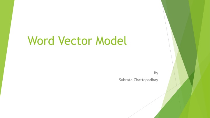 Word Vector Models for Natural Language Processing