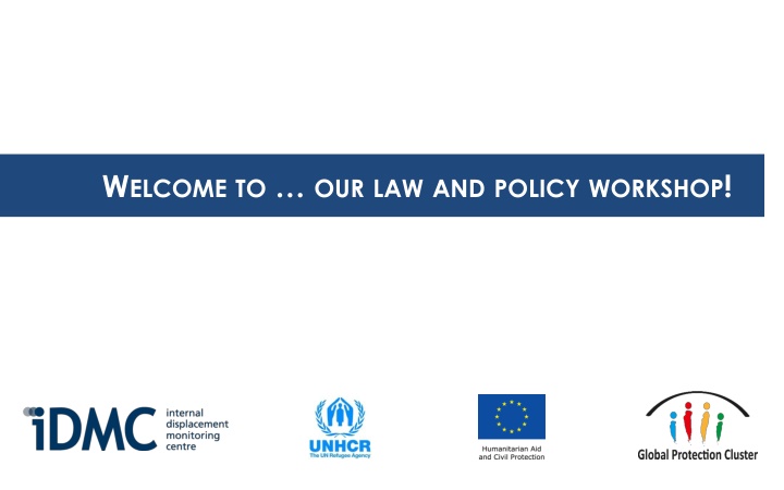 Workshop on Developing a National Instrument on Internal Displacement