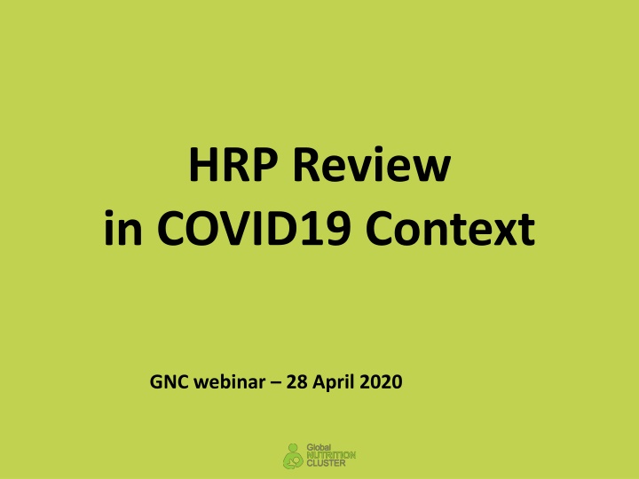 Humanitarian Response Plan Review in the Context of COVID-19