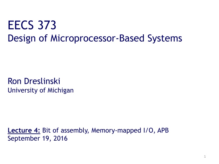 Memory-Mapped I/O in Microprocessor System Design