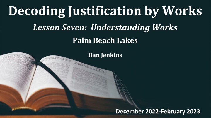 The Concept of Justification by Works