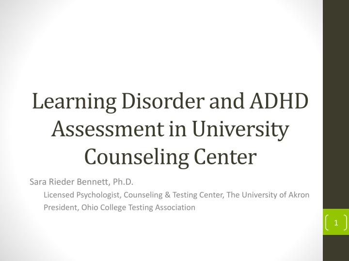 Specific Learning Disorders and ADHD Assessment in University Counseling