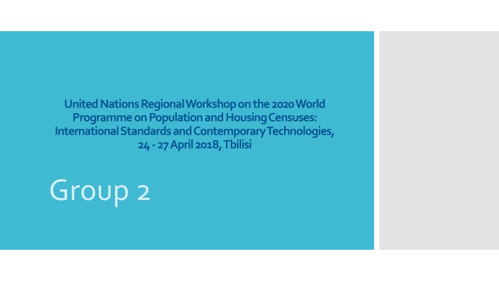 Insights from United Nations Regional Workshop on Population and Housing Censuses