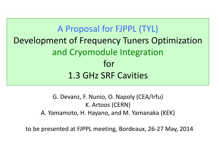 Development of Frequency Tuners Optimization for SRF Cavities