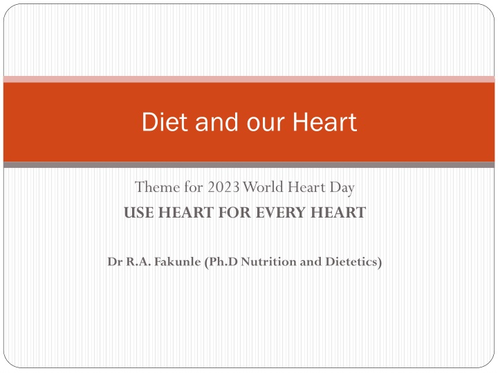 Heart Health and Disease Prevention Through Diet