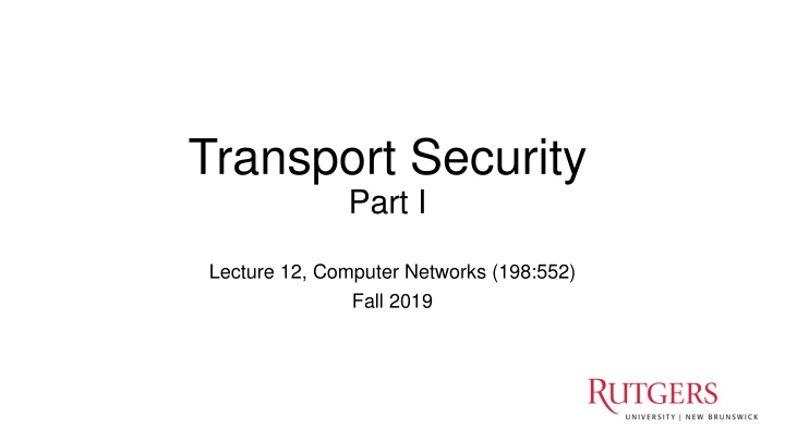 Network Security Fundamentals in Computer Networks
