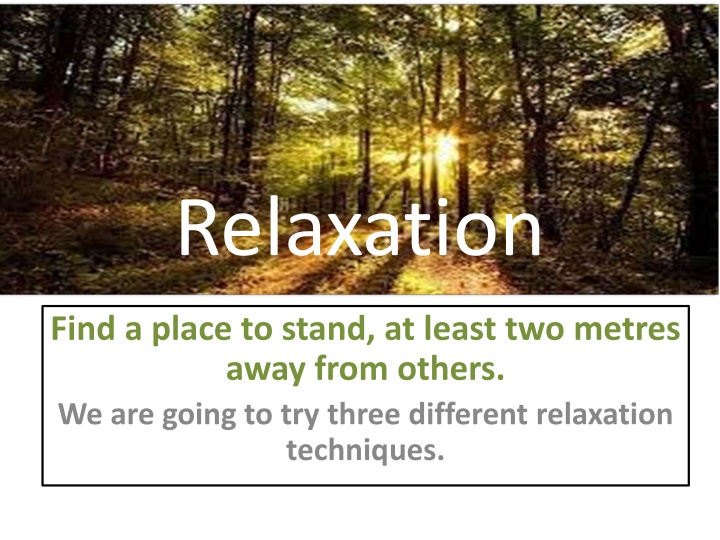 Relaxation Techniques for Stress Reduction