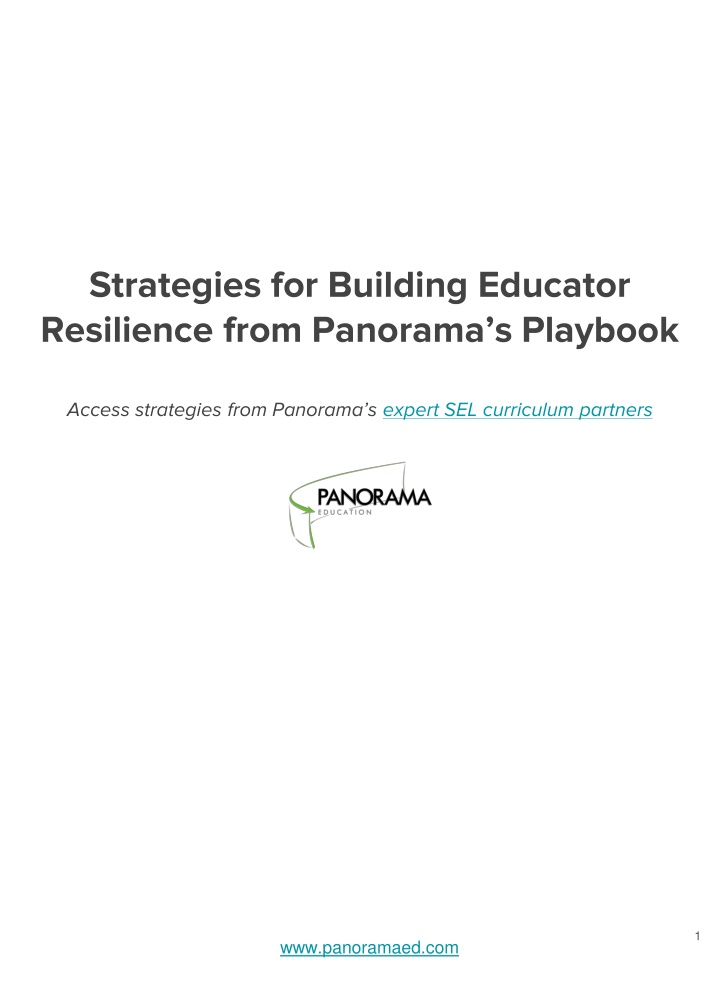 Strategies for Building Educator Resilience from Panorama's Playbook