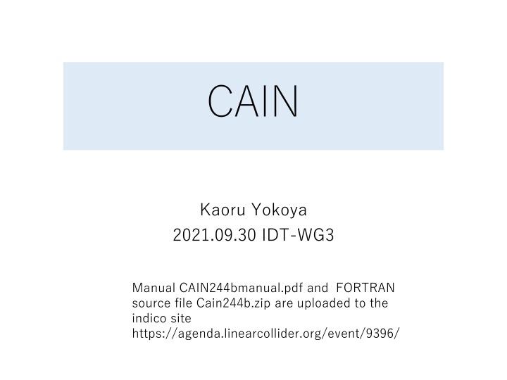 Overview of CAIN Particle Tracking Code for High-Energy Colliders