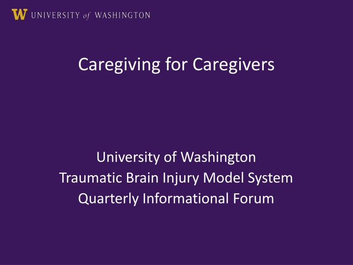 Caregiving for Traumatic Brain Injury Survivors