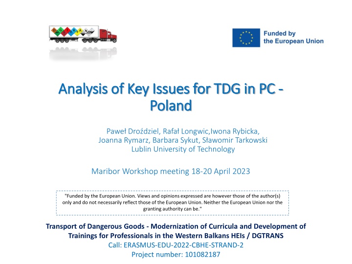 Modernization of Transport of Dangerous Goods in Poland