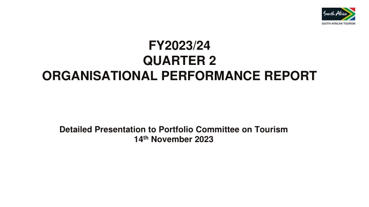 Tourism Organisational Performance FY2023/24 Q2 Detailed Report Presentation