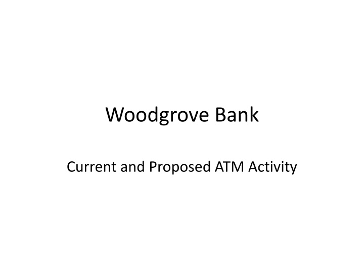 Woodgrove Bank ATM Activity Overview