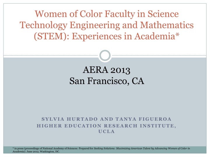 Experiences of Women of Color Faculty in STEM Academia