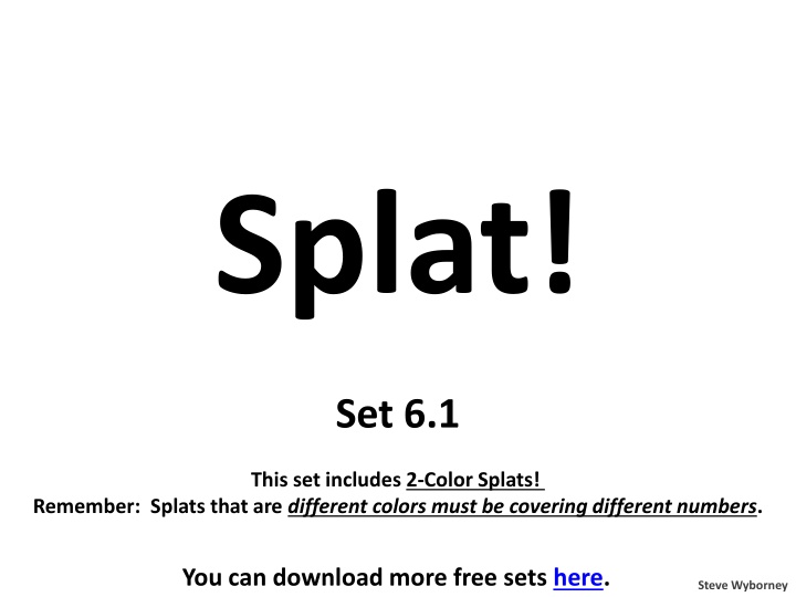 Engaging Math Activity with Colorful Splats for Problem-Solving