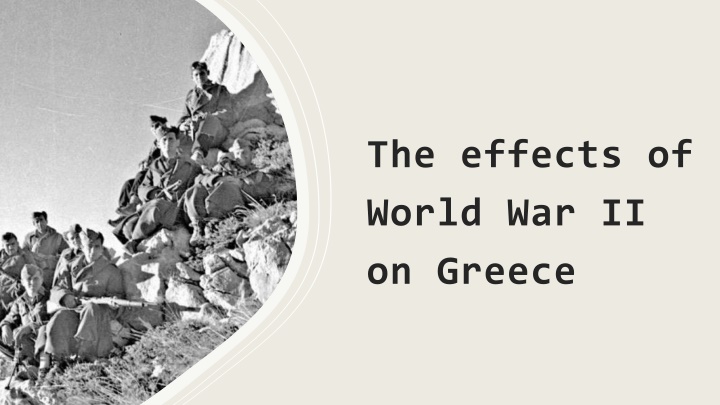 the effects of world war ii on greece n.