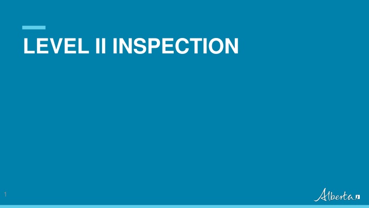 Level II Inspection Overview