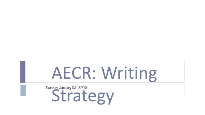 Effective Writing Strategy Presentation