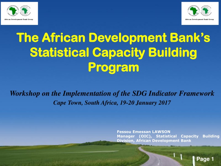 Enhancing Statistical Capacity Building for Sustainable Development in Africa
