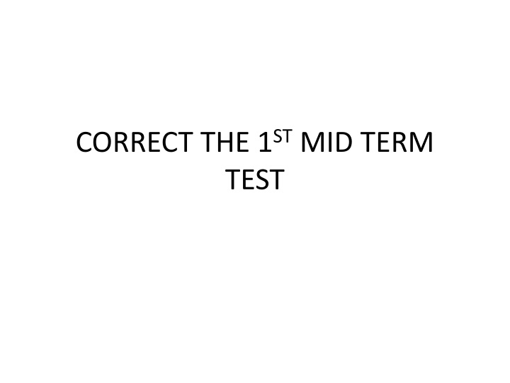 English Language Test Correction and Improvement
