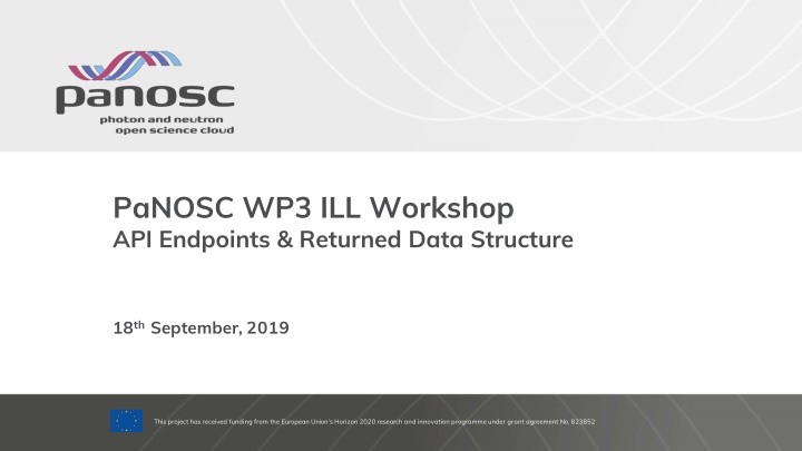 Overview of PaNOSC Workshop API Endpoints & Data Structures