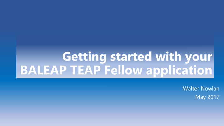 Navigating Your BALEAP TEAP Fellow Application Process