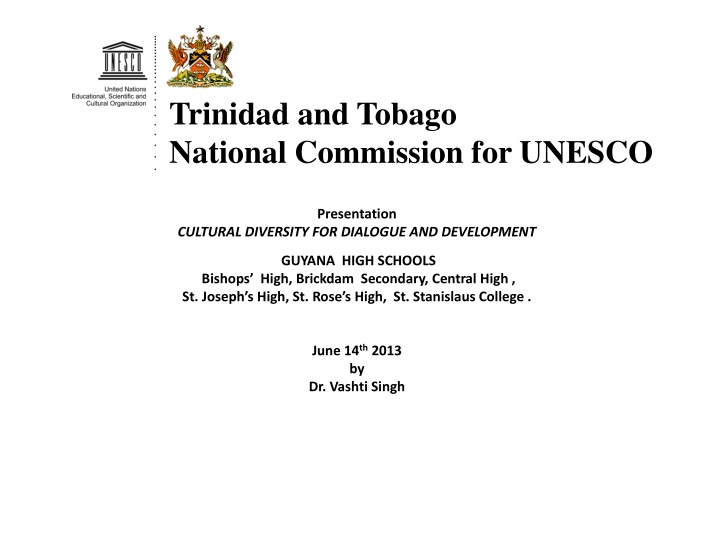 Embracing Cultural Diversity: A UNESCO Presentation on Caribbean Culture and Development