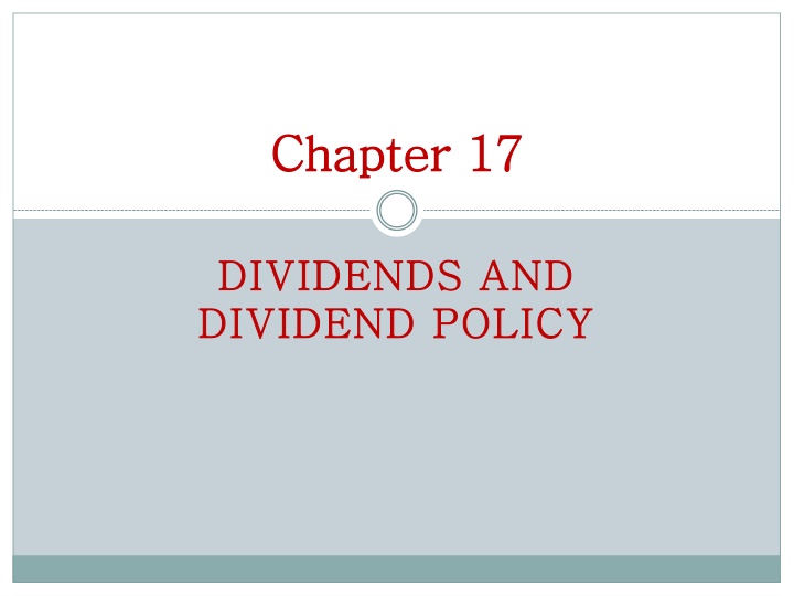 Dividends and Dividend Policy in Finance