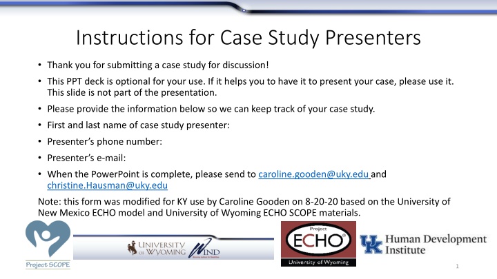 Comprehensive Guide for Case Study Presenters