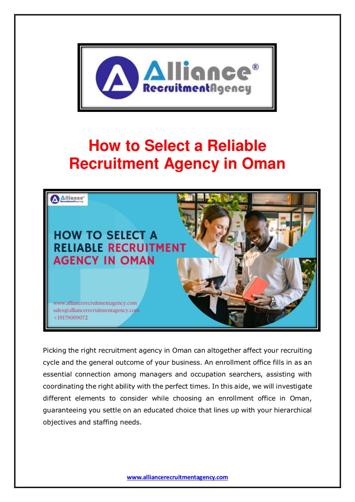 how to select a reliable recruitment agency n.w