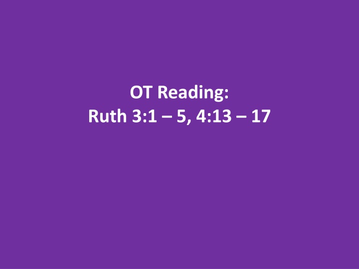 Ruth's Faithfulness and Jesus' Teachings