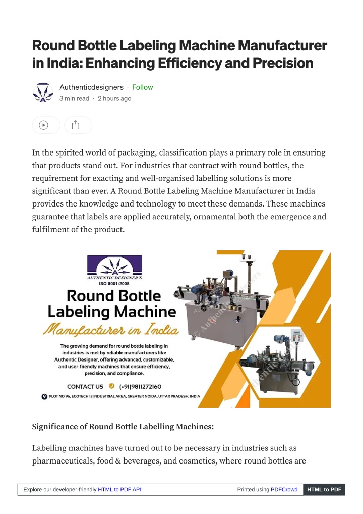 round bottle labeling machine manufacturer n.w